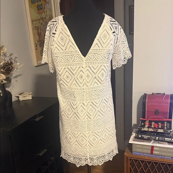 Madewell Ivory Geometric Lace dress - Picture 5 of 7